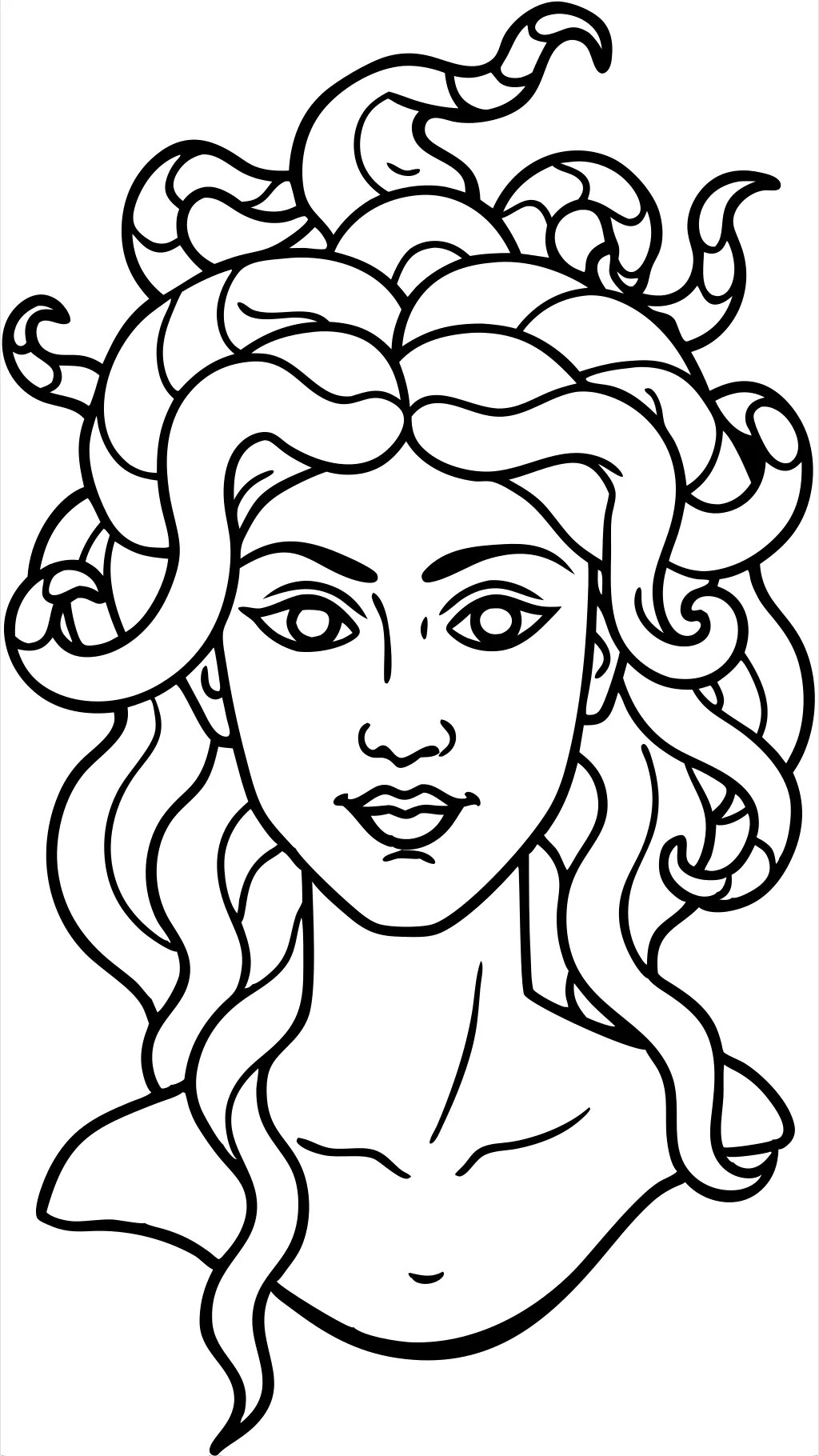 Página para colorear de Medusa